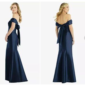 NEW - Alfred Sung Bridesmaid Dress (Size 10, Midnight Navy)